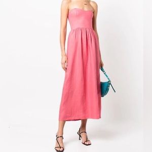 Reformation Pink Linen Dress Worn Once